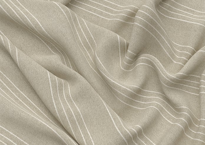 Portofino Stripe, White Truffle - Roman Blind - Image 4